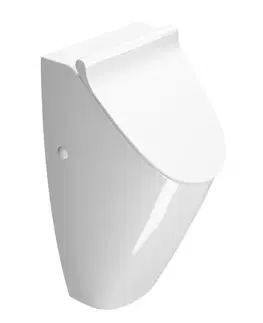 Pisoáre GSI - COUNITY urinál so zakrytým prívodom vody s otvormi pre veko, Rimless, 31x65cm, biela ExtraGlaze 909811