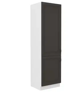 Kuchynské skrinky stojace Kuchynská skrinka STILO grafit mat/biela 60dk-210 2f