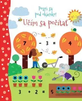 Leporelá, krabičky, puzzle knihy Učím sa počítať - Pozri sa pod okienko