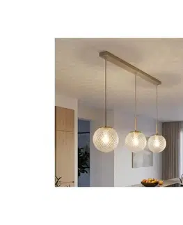 Svietidlá BRILAGI - Závesný luster na lanku STELLA 3xE27/60W/230V béžová/zlatá 85-009B