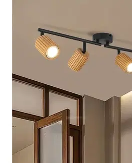 Svietidlá BRILAGI - Bodové svietidlo MODERN WOOD 4xGU10/8W/230V drevo/čierna BRI376