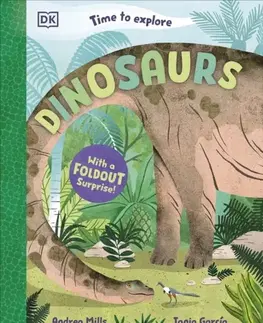 Leporelá, krabičky, puzzle knihy Time to Explore Dinosaurs - Andrea Mills