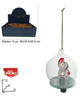 Vianočné dekorácie MAKRO - Gule vianočná 6cm LED rôzne druhy