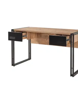 Konferenčné stolíky Pracovný stôl Cosmo Atlantic Pine and Black