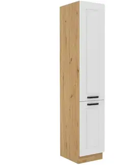 Kuchynské skrinky stojace Kuchynská skrinka LUNA biela mat/artisan 40dk-210 2f