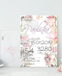 Tabuľky s venovaním (darčeky) Darček pre deti - Tabuľka pre novorodenca s menom