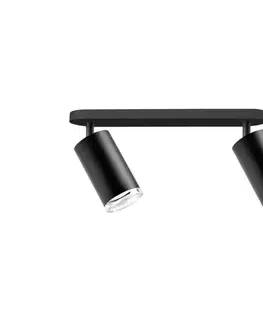 Svietidlá  Kúpeľňové bodové svietidlo TURYN 2xGU10/10W/230V IP44 čierna 324719
