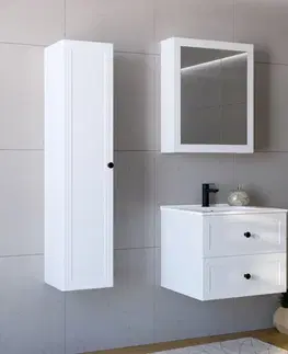 Kúpeľňový nábytok KONDELA Jump 60 kúpeľňová skrinka pod umývadlo biela