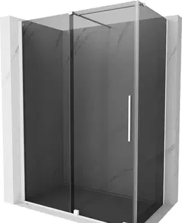 Sprchovacie kúty MEXEN/S - Velár sprchovací kút, posuvné dvere 160 x 80, grafit, biela 871-160-080-41-20