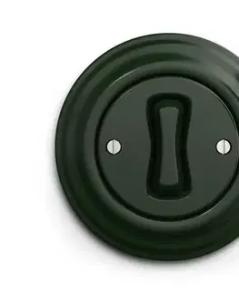 Predlžovacie káble lap - Retro tlačidlo s rámčekom, zelené KA0061+KA0104