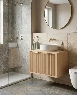 Kúpeľňový nábytok REA - Kúpeľňová skrinka pod umývadlo Core 60cm Beige REA-M0406
