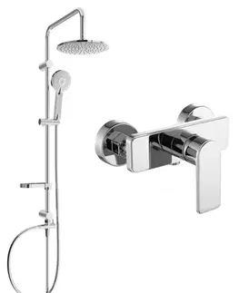 Sprchy a sprchové panely MEXEN/S - Carl sprchový stĺp vrátane sprchovej batérie Cetus, chróm 744340240-00