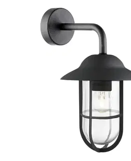 Svietidlá Searchlight 3291BK - Vonkajšie nástenné svietidlo TORONTO 1xE27/40W/230V IP44 3291BK