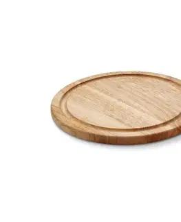 Dosky na krájanie Continenta C30606 - Kuchynská doska na servírovanie steakov pr. 30 cm gumovník C30606