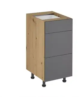 Kuchynské skrinky stojace Skrinka do kuchyne Langen d40s3 push grey