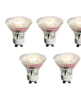 LED osvetlenie Sada 5 stmievateľných LED žiaroviek GU10 50 mm číra 4,9 W 450 lm 2700 K