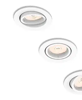 Svietidlá Philips - SADA 3x zapustené svietidlo PERIDOT 1xGU10/7W/230V biela 872110303697100
