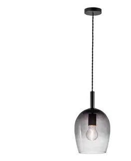 Svietidlá Nordlux - Závesný luster na lanku UMA 1xE27/40W/230V Ø 18 cm čierna/dymová 2112703047