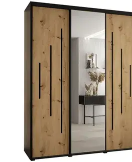 Šatníkové skrine Skriňa 45 Canaris 13 190 čierna/artisan/čierna