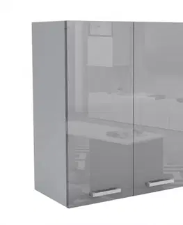 Kuchynské skrinky visiace Kuchynská skrinka 60G 2F V72 LUX šedá