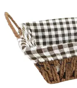 Košíky úložné MAKRO - Košík s látkou 27x19x8cm, výška s ušami 12cm