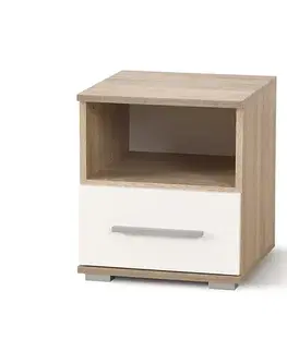 Spálňové zostavy HALMAR Lima spálňa dub sonoma / biely lesk