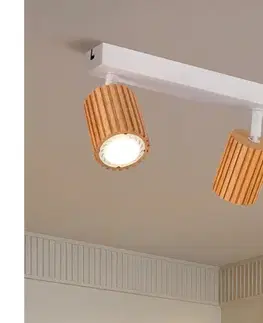 Svietidlá BRILAGI - Bodové svietidlo MODERN WOOD 2xGU10/8W/230V drevené/biela BRI385