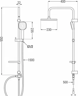 Sprchy a sprchové panely MEXEN/S - X33 chróm sprchový stĺp 798333391-00