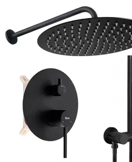 Sprchy a sprchové panely REA - Podomietková sprchová sada Foss Clif Black + BOX REA-P5968