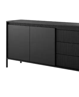 Nábytok do obývačky ArtLas Komoda SPIRIT 153 2D3S | čierna