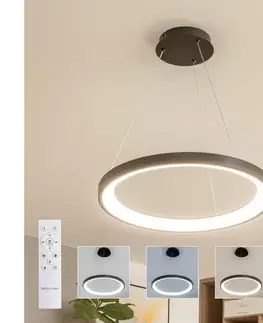 Svietidlá BRILAGI - LED stmievateľný závesný luster na lanku FALCON SLIM LED/42W/230V pr. 50 cm čierna +DO BRDX1330-500/CR