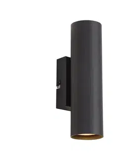 Nástenné osvetlenie Moderná nástenná lampa čierna 2-svetlo - Jeana