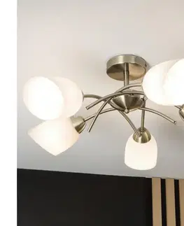 Svietidlá  Prisadený luster DONNA 5xE27/60W/230V patina LM-5.169