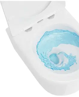 Záchody MEXEN/S - Sofia Závesná WC misa Rimless Tornado vrátane sedátka s slow, duroplast, biela lesk 30540200T