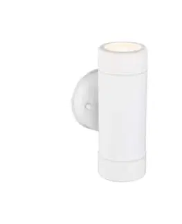 Záhradné lampy GLOBO 32004-2 - Vonkajšie nástenné svietidlo COTOPA 2xGU10/5W/230V bílá 32004-2