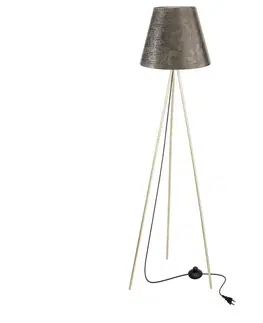Stojacie lampy Stojacia lampa PLATINO zlatá 1x40W E27 zlaté tienidlo