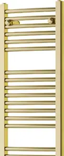 Radiátory do kúpeľne MEXEN/S - Ares radiátor + vykurovacia tyč 1200 x 400 mm, 300 W, zlatá W102-1200-400-2300-50