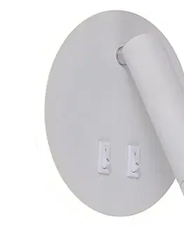 Svietidlá Zuma Line W4107-WH-LED Nástenné bodové svietidlo CIRCA LED/5,5W/230V + LED/2,5W biele W4107-WH