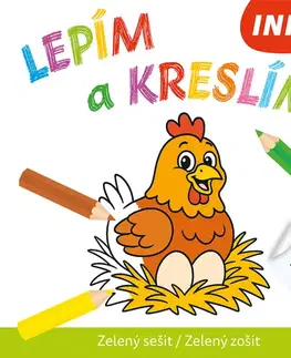 Nalepovačky, vystrihovačky, skladačky Lepím a kreslím - Zelený sešit / Zelený zošit (CZ/SK vydanie)