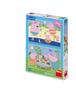 Do 49 dielikov Dino Toys Puzzle Peppa Pig: Na dovolenke 2x48 Dino