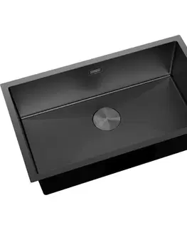 Kuchynské drezy MEXEN MEXEN - Trixo oceľový drez 1-bowl 750 x 440 mm, čierna HC 6415751000-70HC