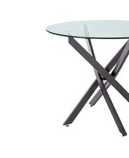 Kuchynské a jedálenské stoly Signal Jedálenský stôl AGIS | čierny mat 90 cm