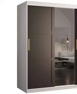 Šatníkové skrine Skriňa Amiro 2 120 biely/čierny