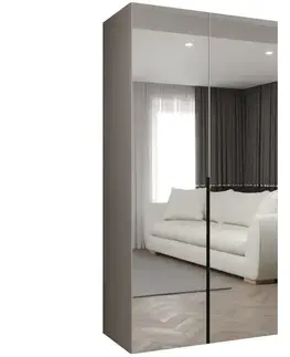 Šatníkové skrine Skriňa Alicante III 100 kašmír/čierna