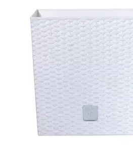 Kvetináče PROSPERPLAST - Kvetináč Rato Low 26,5cm biely