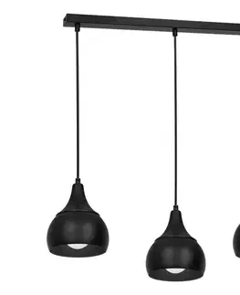 Svietidlá  Luster na lanku AKTAN 3xE27/60W/230V čierna 3375