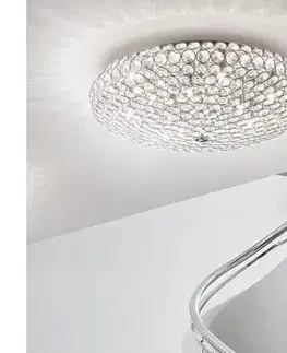Svietidlá Ideal Lux - LED Krištáľové stropné svietidlo KING 9xG9/3W/230V pr. 53,5 cm chróm 073255