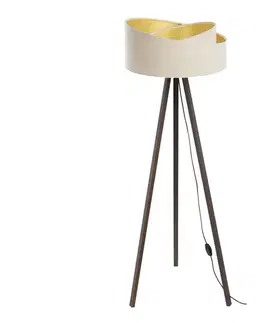 Lampy  Stojacia lampa GALAXY 1xE27/60W/230V krémová/hnedá AS0464+BS0391