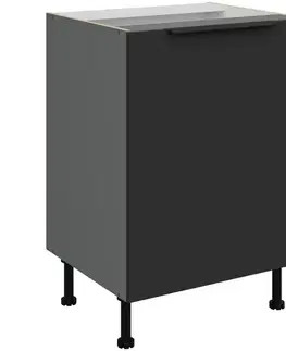 Kuchynské skrinky stojace Kuchynská skrinka Aria-Bl/Ant Anti Fingerprint 60d 1f Bb