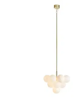 Svietidlá Markslöjd 107903 - Luster na tyči MERLOT 13xG9/20W/230V priemer 56 cm biela/zlatá 107903
